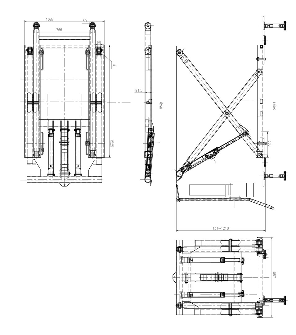 Pont elevateur mobile DSLP 2700 - 2.7T Levage 1.2m + tampons