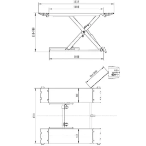 pont ciseaux mobile 3 tonnes, AL3630PN