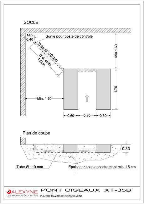 Pont Ciseaux Encastrable Levage M Pour Vl Fourgon Et X